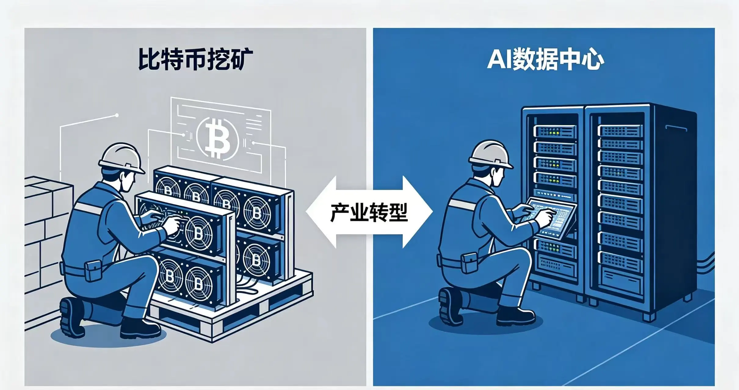 矿工从比特币挖矿转向 AI 托管