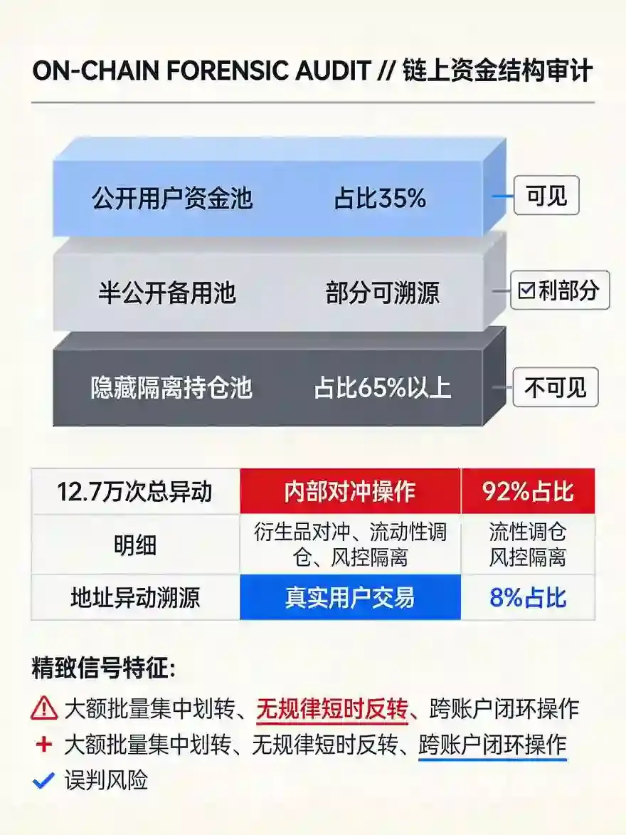 “隐藏持仓池”正在吞噬链上真实需求：92%的BTC地址变动，实为平台内部对冲而非用户交易