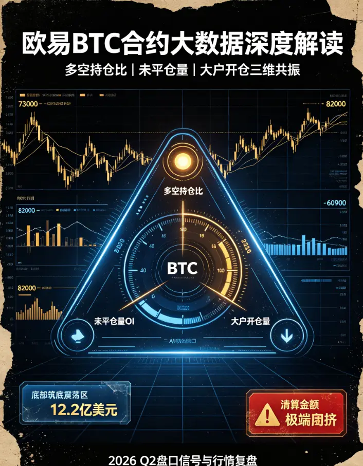 BTC合约大数据解读：多空持仓比、未平仓量、大户开仓量三维共振，2026年Q2盘口信号与价格走势复盘