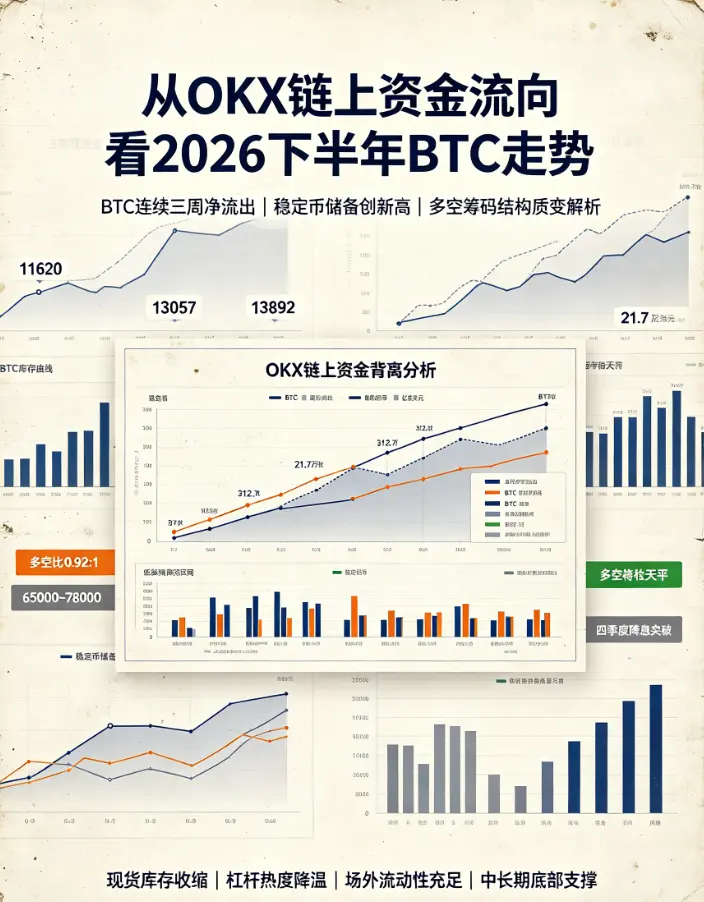 从欧亿链上资金流向看2026下半年BTC走势：交易所净流入连续三周为负+稳定币储备创新高，多空筹码结构正在发生质变