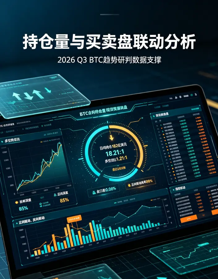 合约持仓量与现货买卖盘联动分析：2026年Q3 BTC趋势研判的数据支撑
