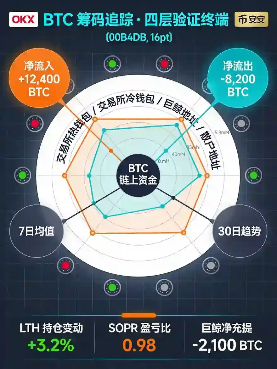 BTC链上持仓数据追踪：大额地址异动与筹码流向深度解析｜2026链上实战指南
