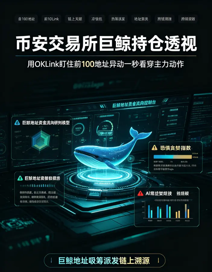 比安交易所巨鲸持仓透视：用OKLink盯住前100地址异动，主力吸筹还是派发一秒看穿